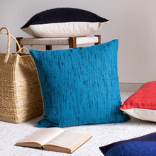 Black Solid Color Zippered Linen Throw Pillow Set Of Two - 20