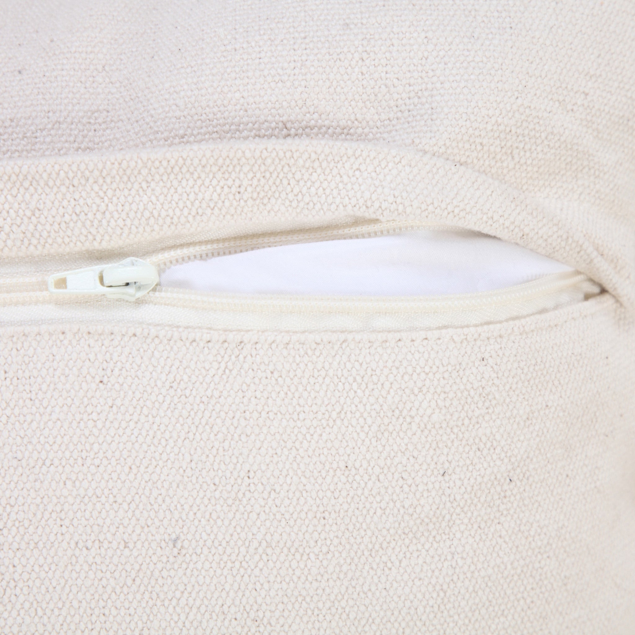 Set Of Two 20" X 20" Tan Striped Zippered Jute Throw Pillow