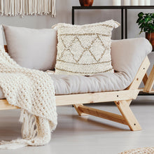 White Geometric Zippered 100% Cotton Throw Pillow Set Of Two 20