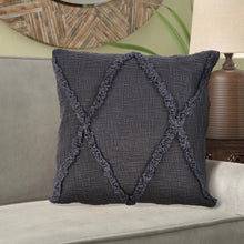 Gray Geometric Zippered 100% Cotton Throw Pillow Set Of Two 20