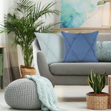 Gray Geometric Zippered 100% Cotton Throw Pillow Set Of Two 20