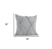 Gray Geometric Zippered 100% Cotton Throw Pillow Set Of Two 20