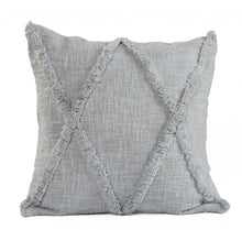 Gray Geometric Zippered 100% Cotton Throw Pillow Set Of Two 20