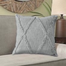 Gray Geometric Zippered 100% Cotton Throw Pillow Set Of Two 20