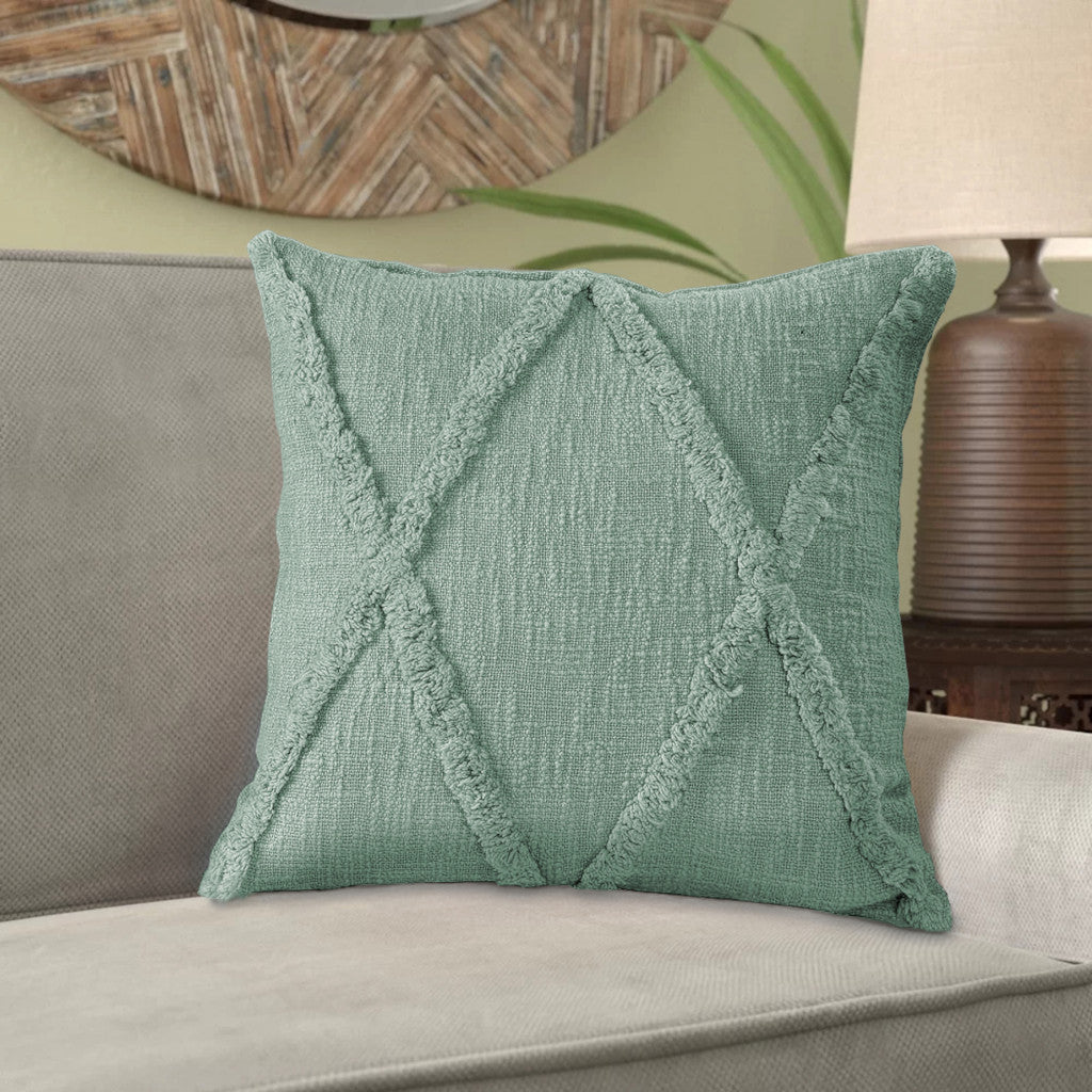 Gray Geometric Zippered 100% Cotton Throw Pillow Set Of Two 20" X 20"