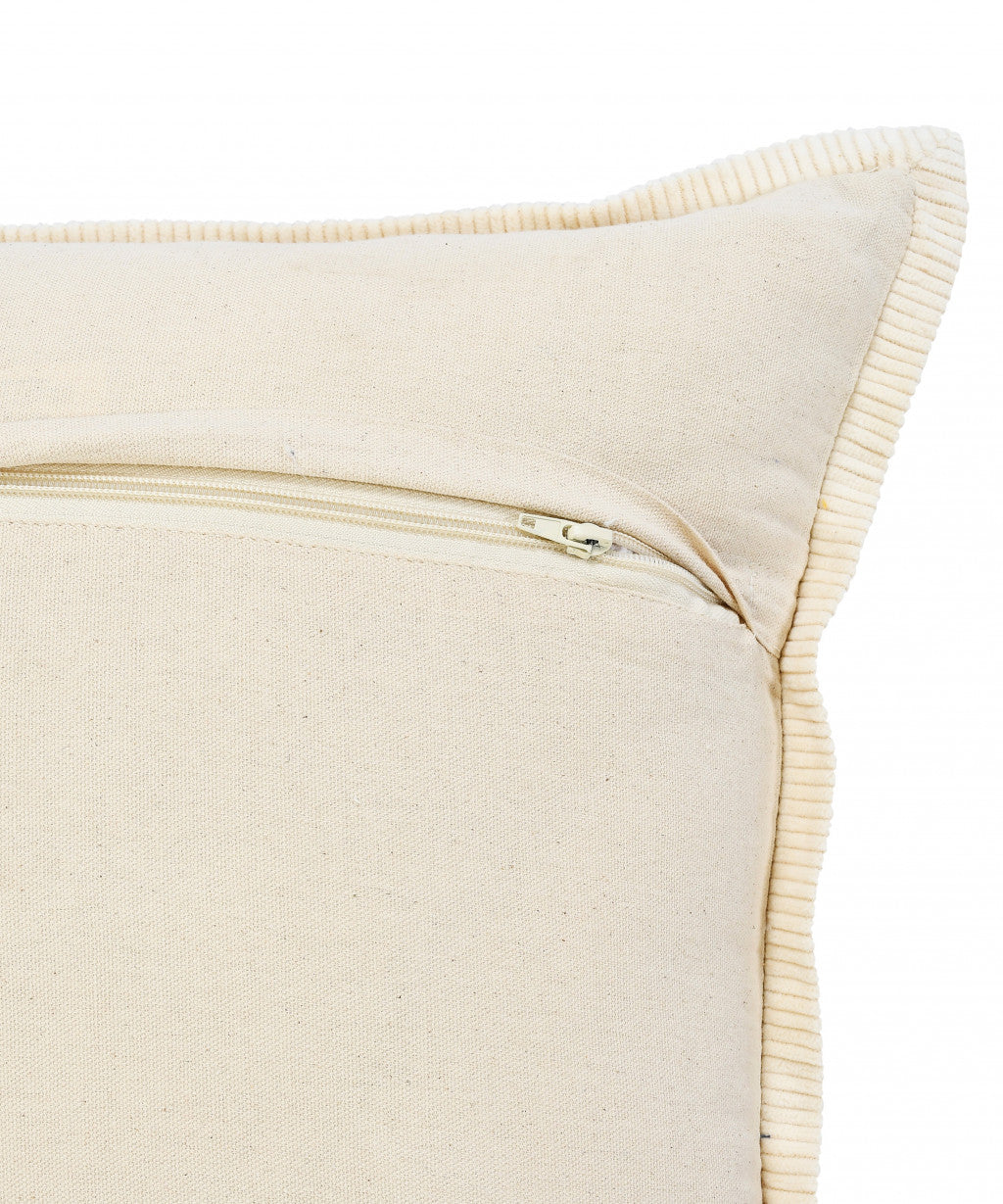 兩件套 20" X 20" 棕色拉鍊 100% 棉抱枕