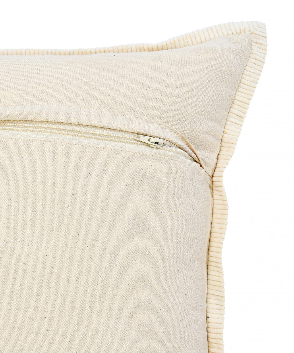 兩件套 20" X 20" 棕色拉鍊 100% 棉抱枕