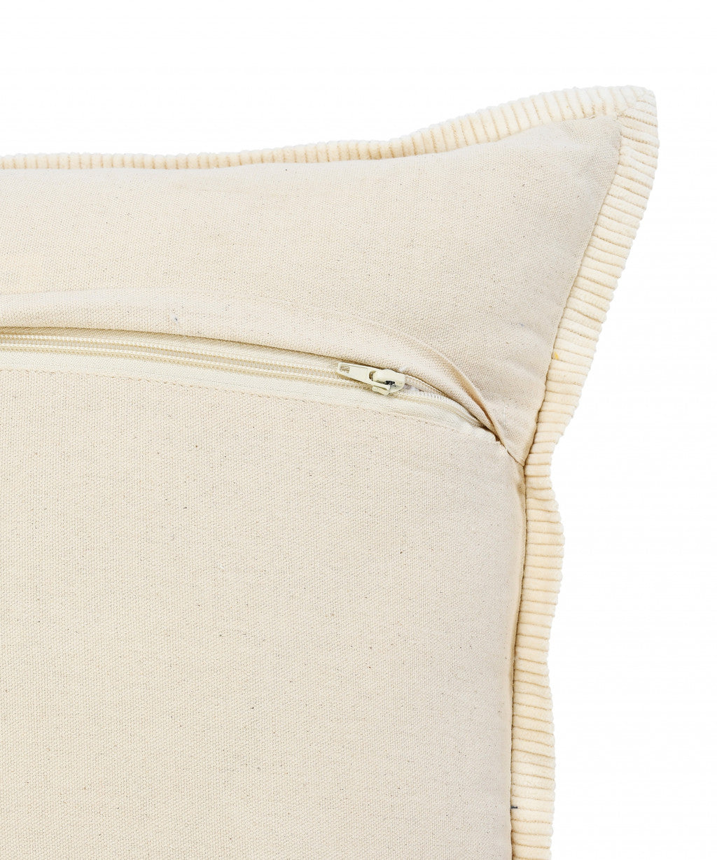 兩件套 20" X 20" 棕色拉鍊 100% 棉抱枕