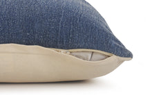 Blue Striped Zippered 100% Cotton Throw Pillow Set Of Two 20