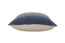 Blue Striped Zippered 100% Cotton Throw Pillow Set Of Two 20