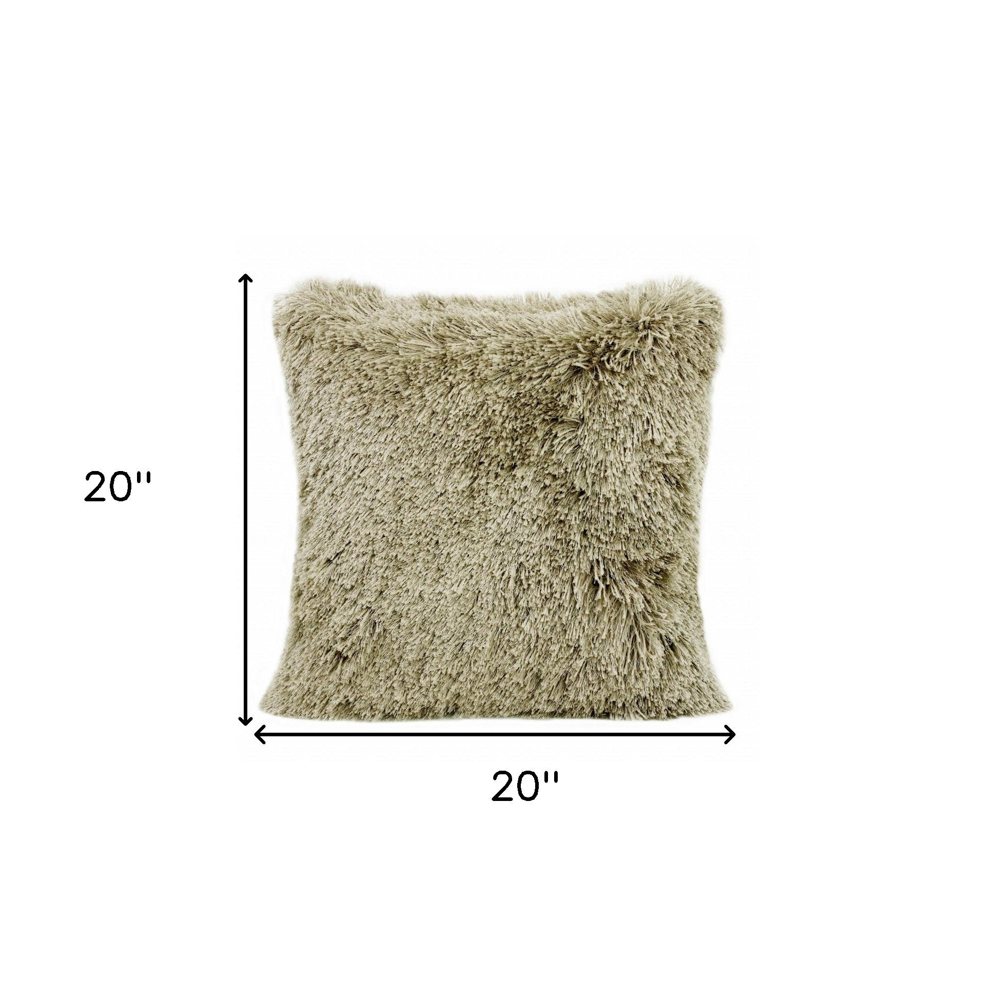 Set Of Two 20" X 20" Gray Solid Color Zippered Polyester Throw Pillow