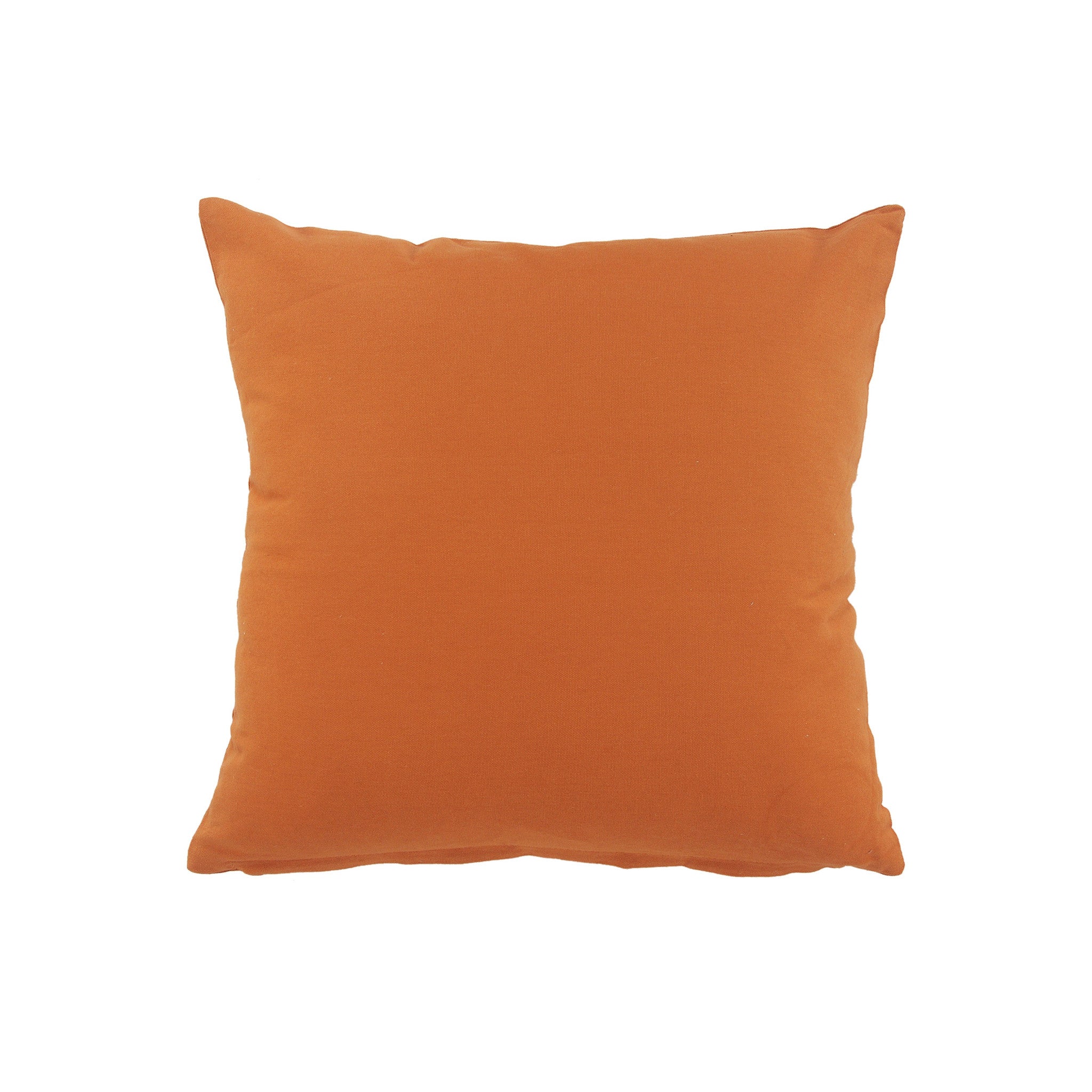 Set Of Two 20" X 20" Orange Diamond Zippered 100% Cotton Throw Pillow