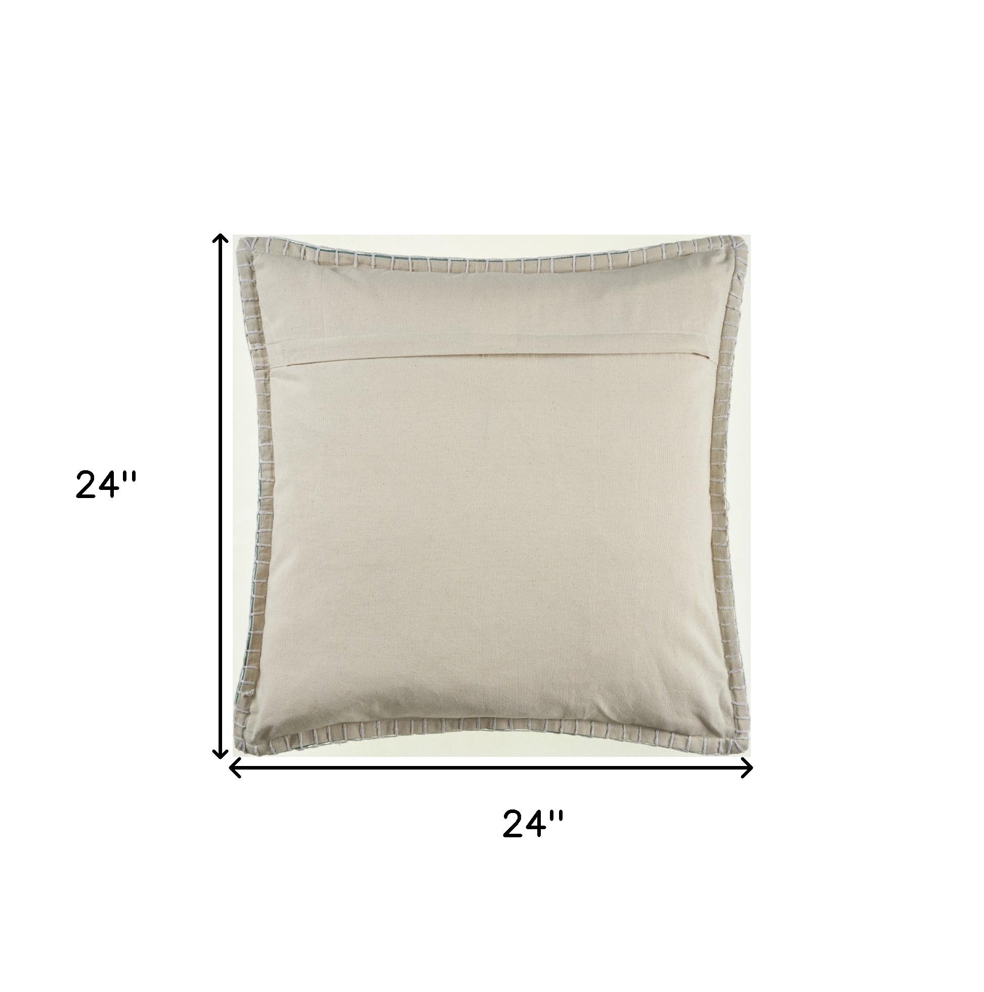 Tan Solid Color Zippered 100% Cotton Throw Pillow Set Of Two 24" X 24"