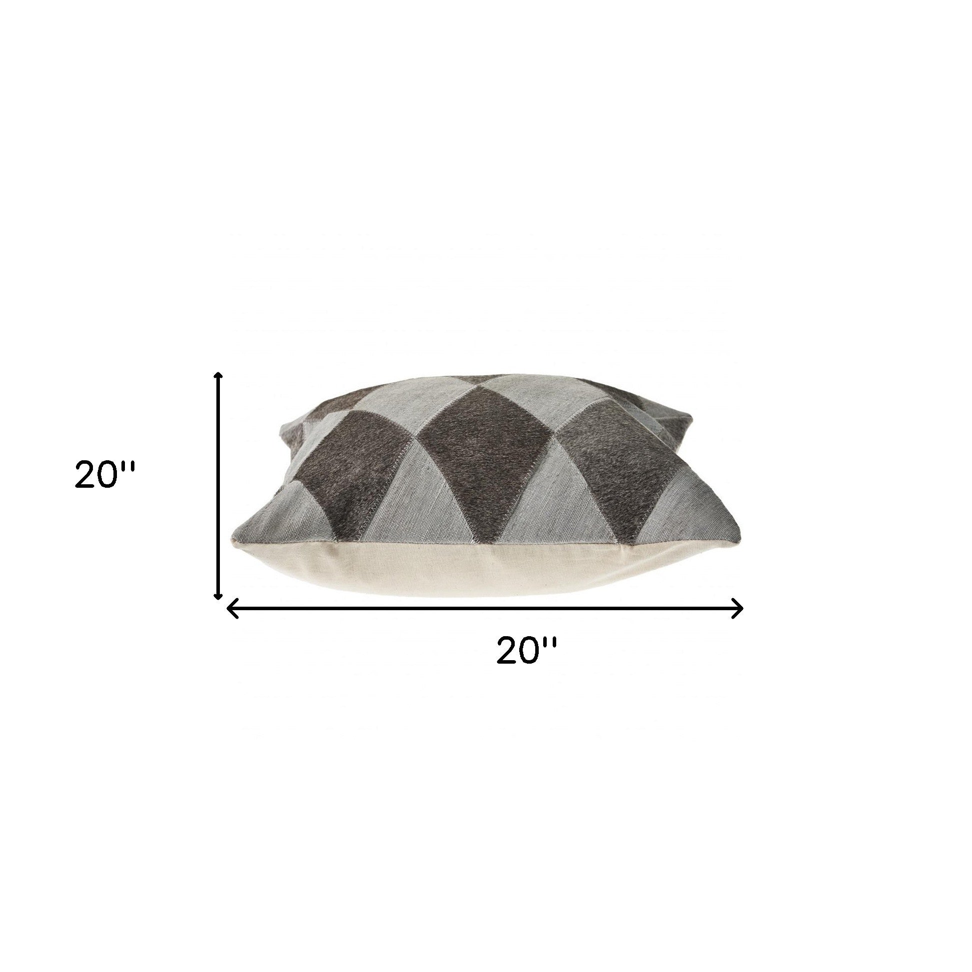 Set Of Two 20" X 20" Brown Geometric Zippered 100% Wool Throw Pillow