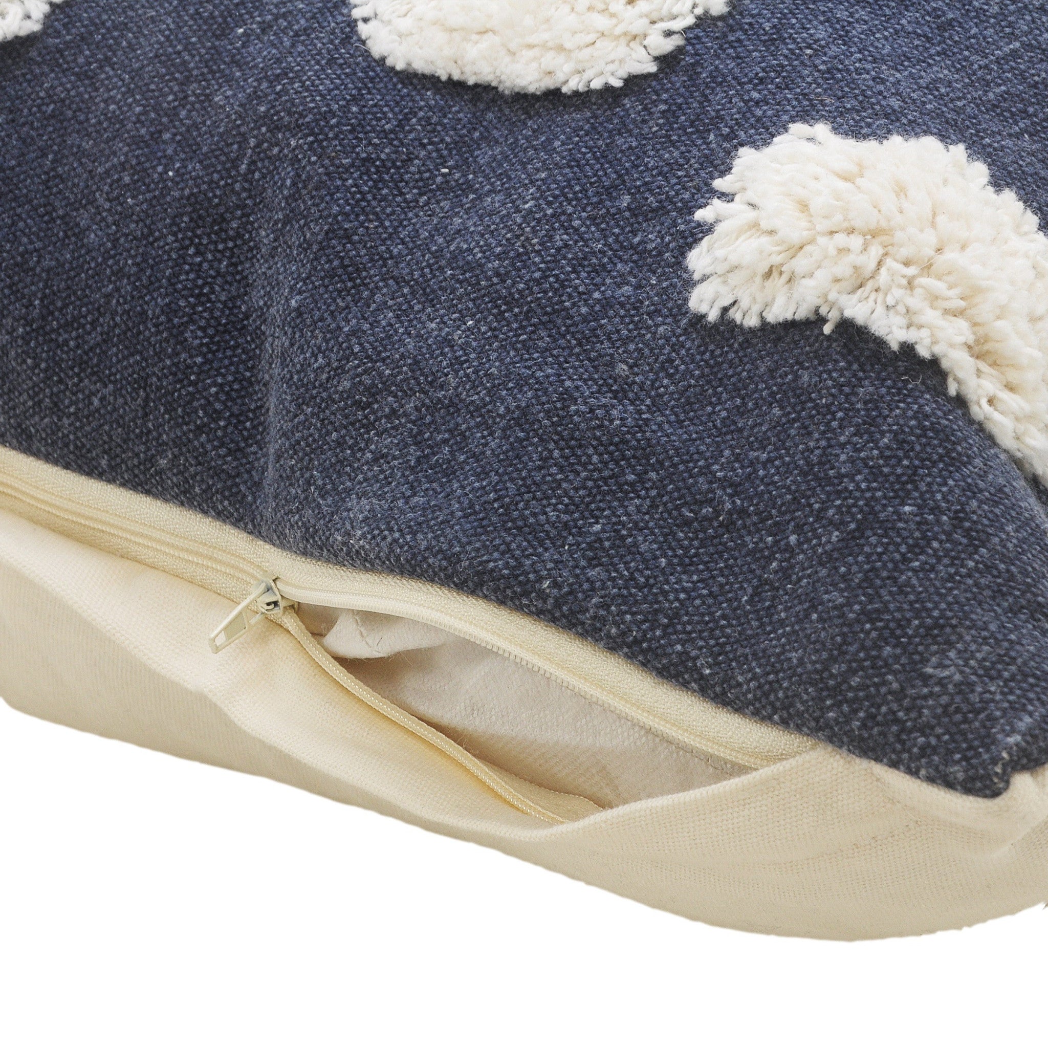 Gray Zippered 100% Cotton Throw Pillow Set Of Two - 20" x 20"