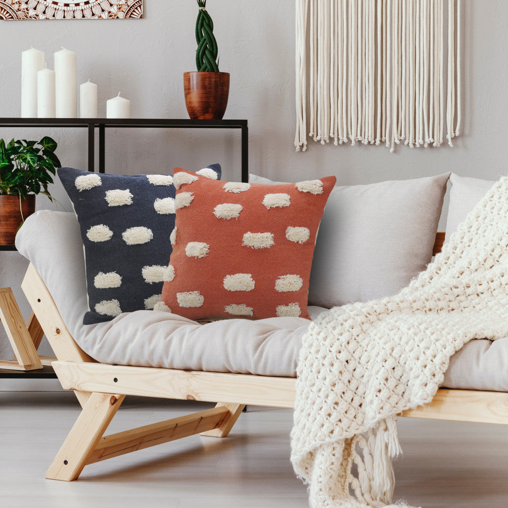 Gray Zippered 100% Cotton Throw Pillow Set Of Two - 20" x 20"