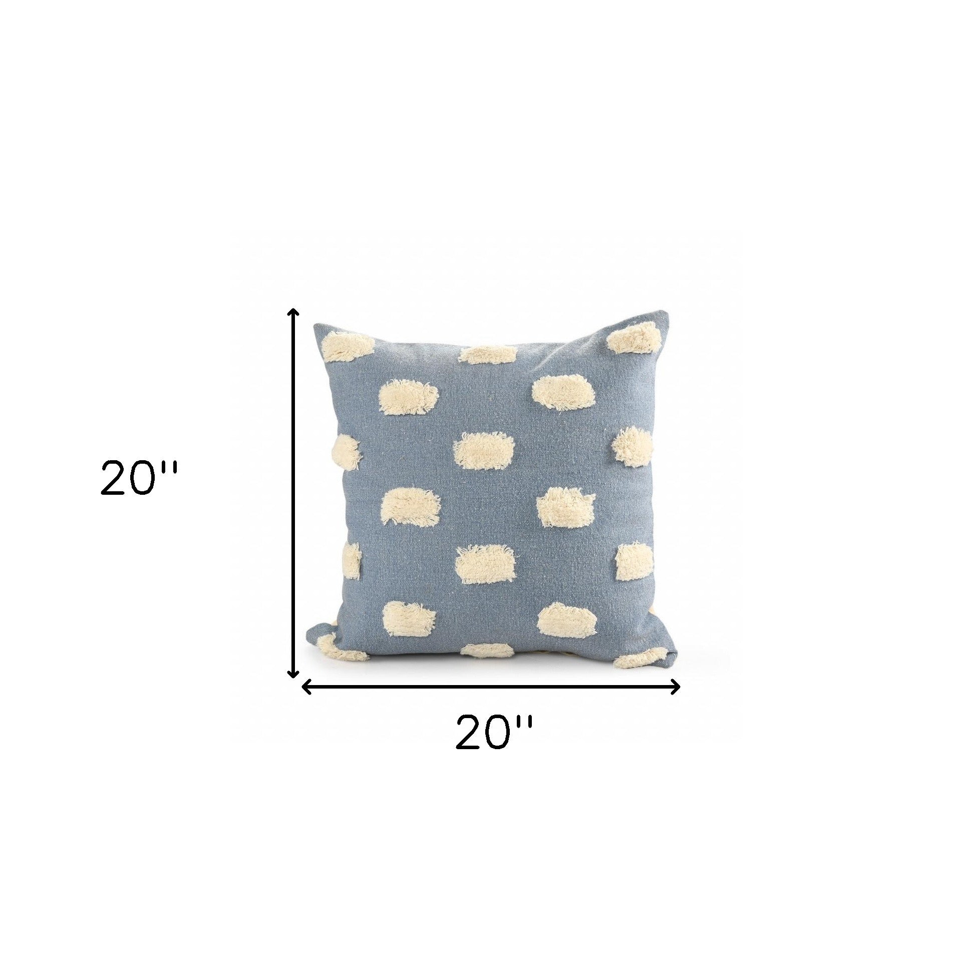 Gray Zippered 100% Cotton Throw Pillow Set Of Two - 20" x 20"