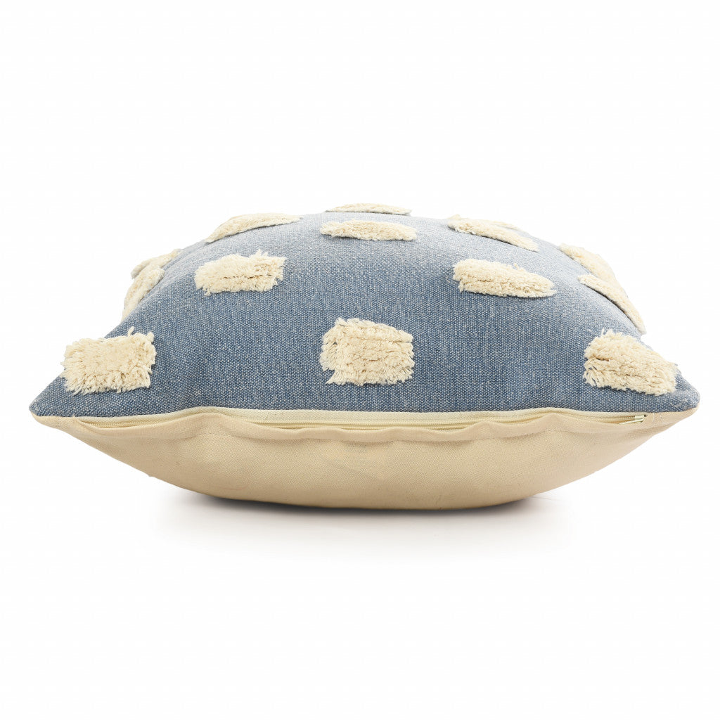 Gray Zippered 100% Cotton Throw Pillow Set Of Two - 20" x 20"