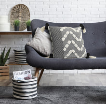 Red Geometric Zippered 100% Cotton Throw Pillow Set Of Two - 20