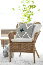 Gray Geometric Zippered 100% Cotton Throw Pillow Set Of Two - 20