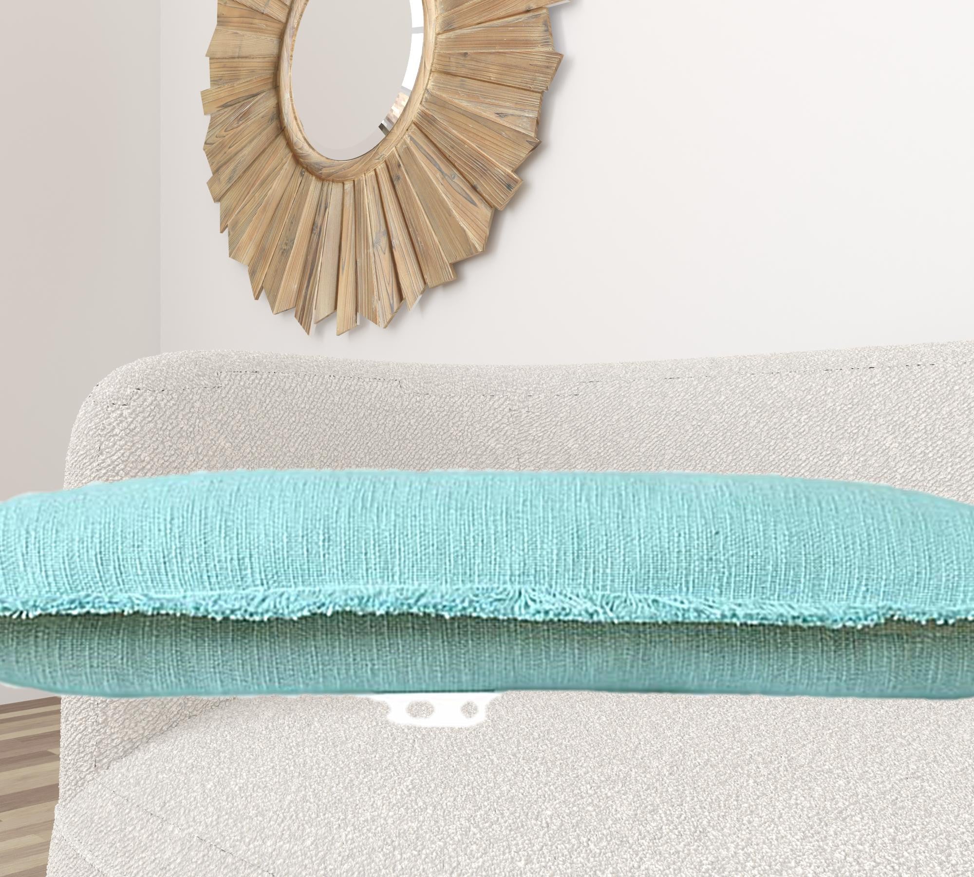 Juego de dos cojines de 100 % algodón con cremallera abstracta azul - 20" x 20"