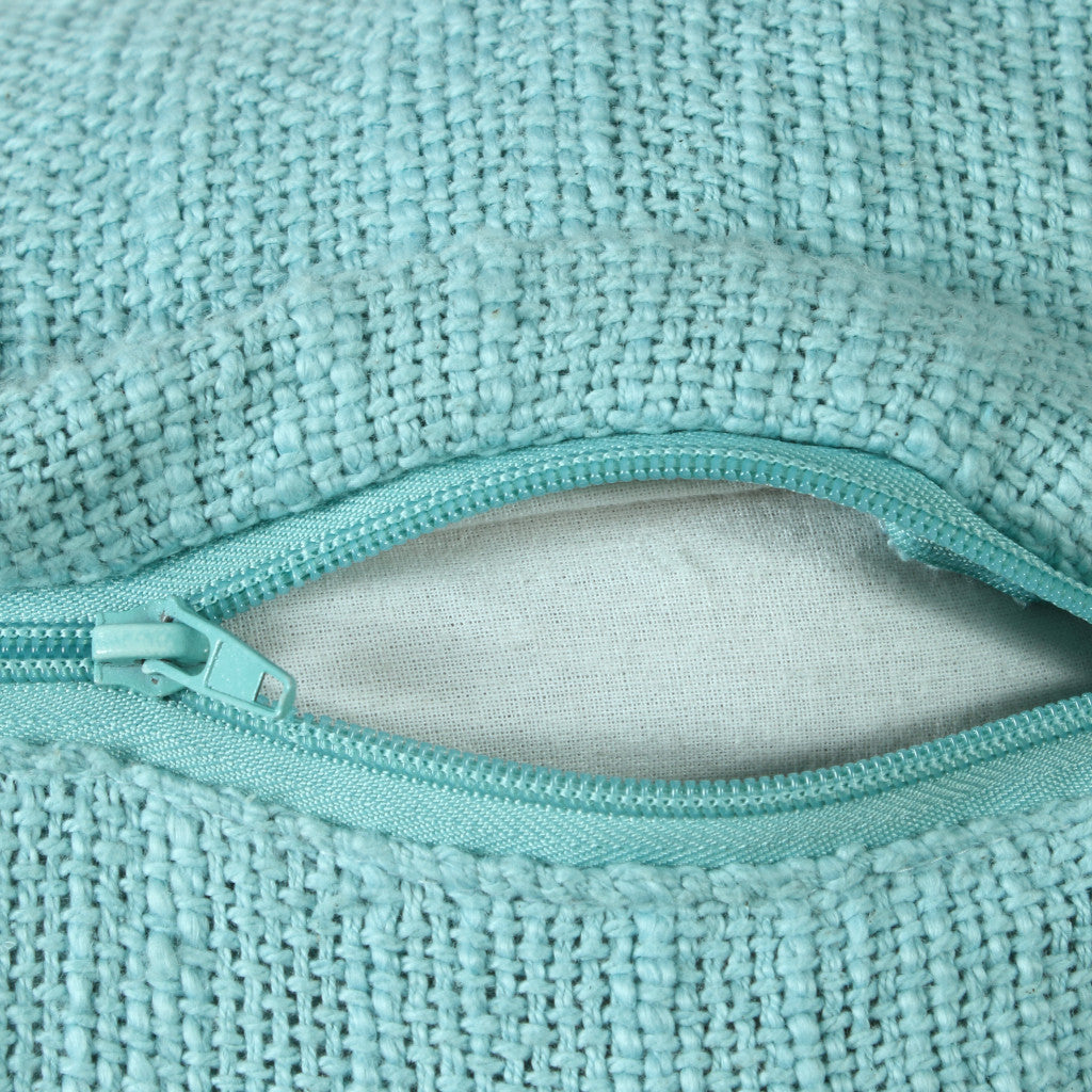 Juego de dos cojines de 100 % algodón con cremallera abstracta azul - 20" x 20"