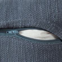 Juego de dos cojines de 100 % algodón con cremallera abstracta azul - 20