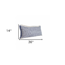 Juego de dos cojines de 100 % algodón con cremallera abstracta azul - 20