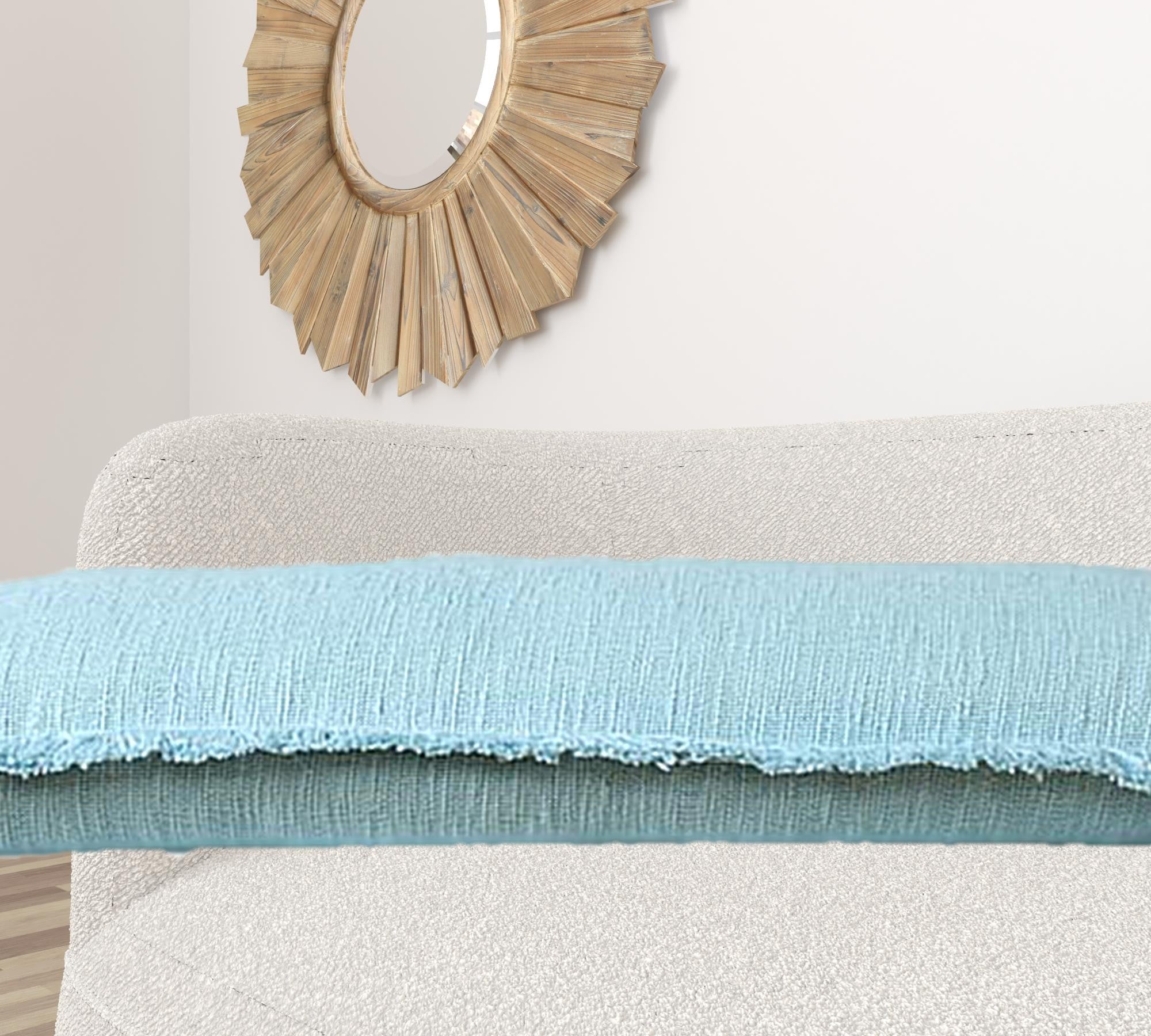 Juego de dos cojines de 100 % algodón con cremallera abstracta azul - 20" x 20"