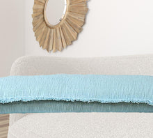 Juego de dos cojines de 100 % algodón con cremallera abstracta azul - 20