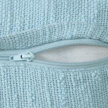 Juego de dos cojines de 100 % algodón con cremallera abstracta azul - 20