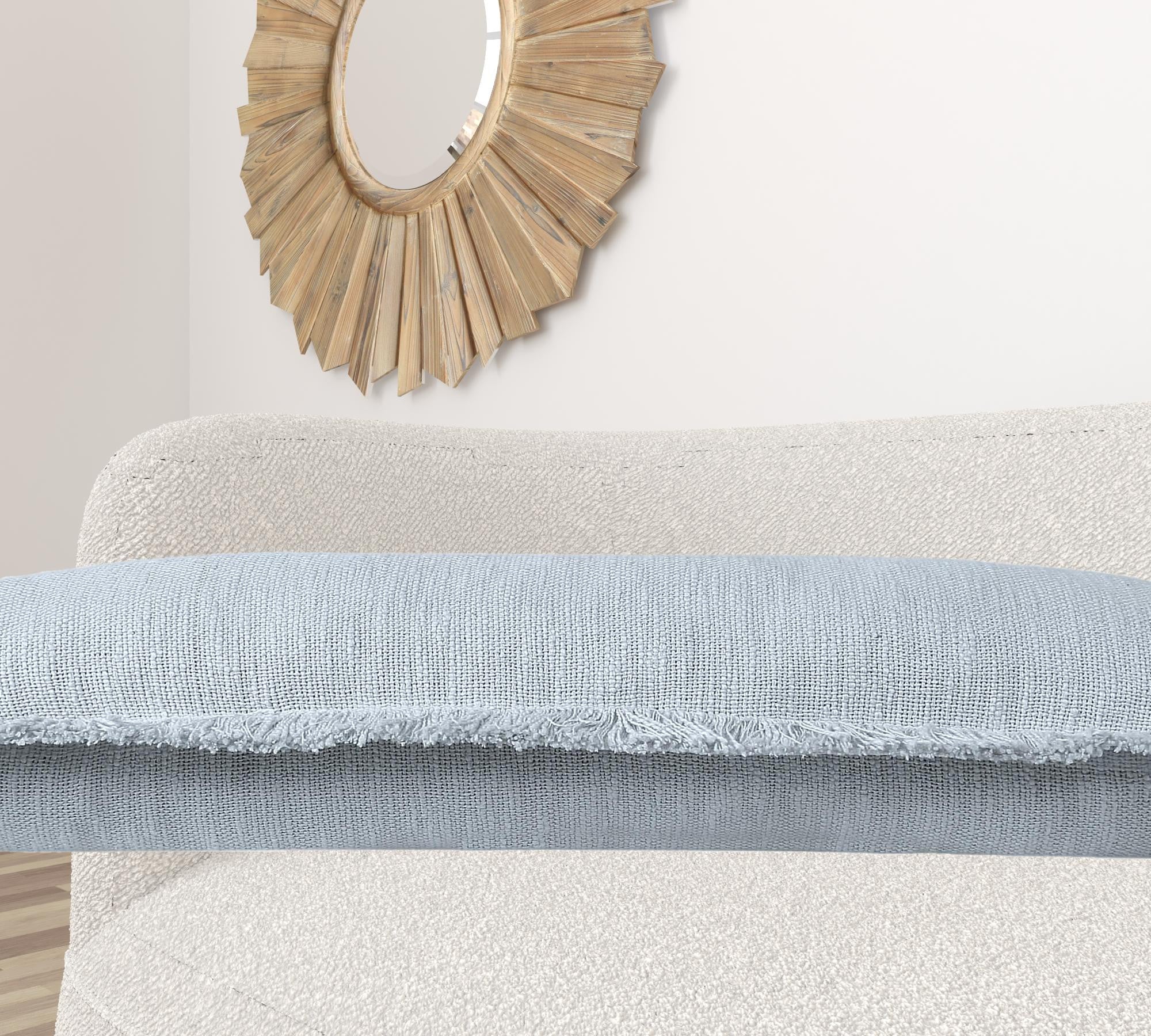 Juego de dos cojines de 100 % algodón con cremallera abstracta azul - 20" x 20"