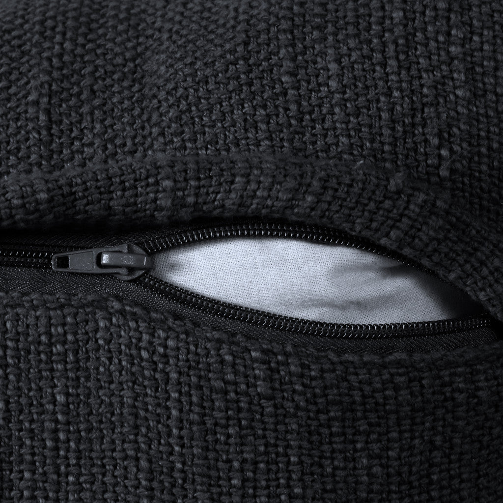 Juego de dos cojines de 100 % algodón con cremallera abstracta azul - 20" x 20"