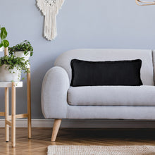 Juego de dos cojines de 100 % algodón con cremallera abstracta azul - 20