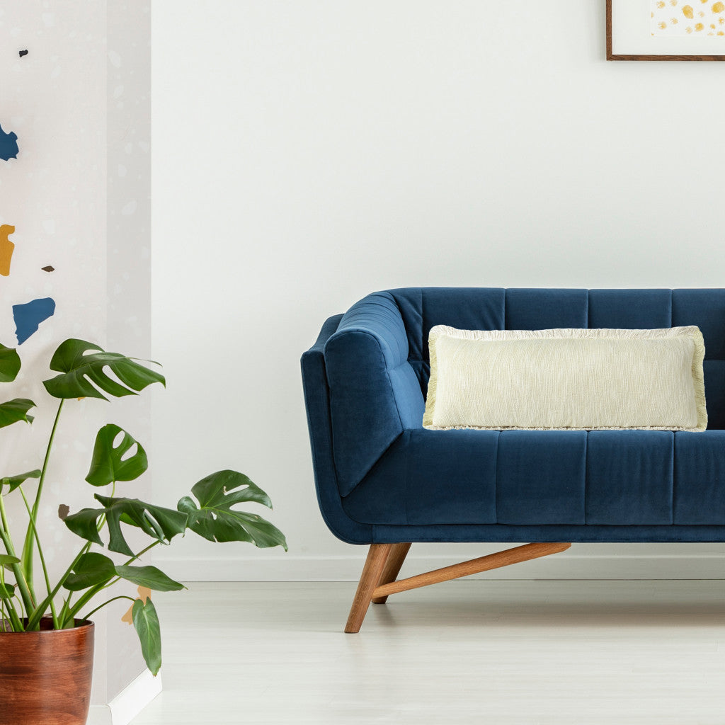 Blue Abstract Zippered 100% Cotton Throw Pillow Set Of Two - 20" x 20"