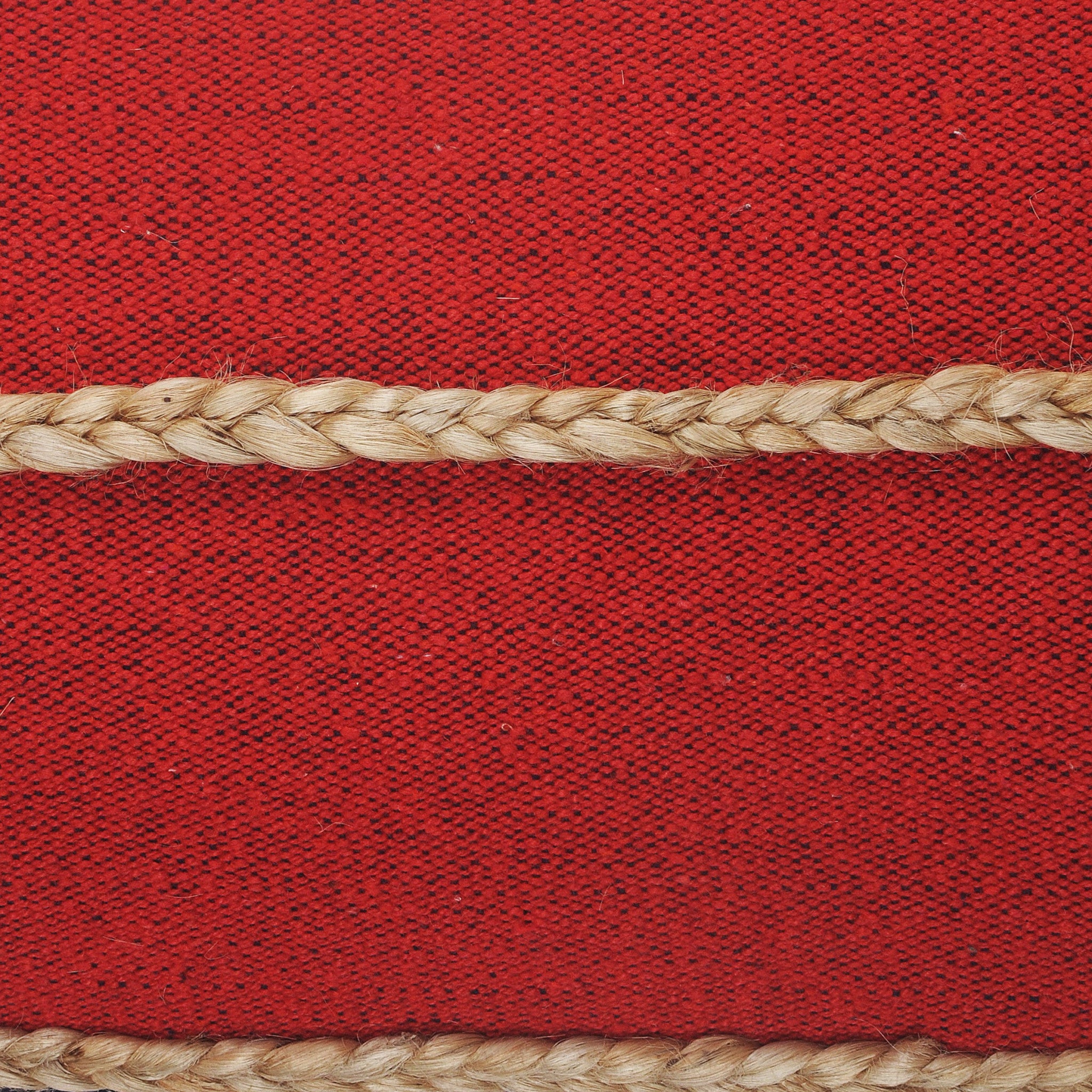 兩個裝 24 英寸 X 24 英寸紅色條紋拉鍊 100% 純棉抱枕