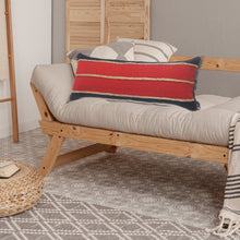 兩個裝 24 英寸 X 24 英寸紅色條紋拉鍊 100% 純棉抱枕