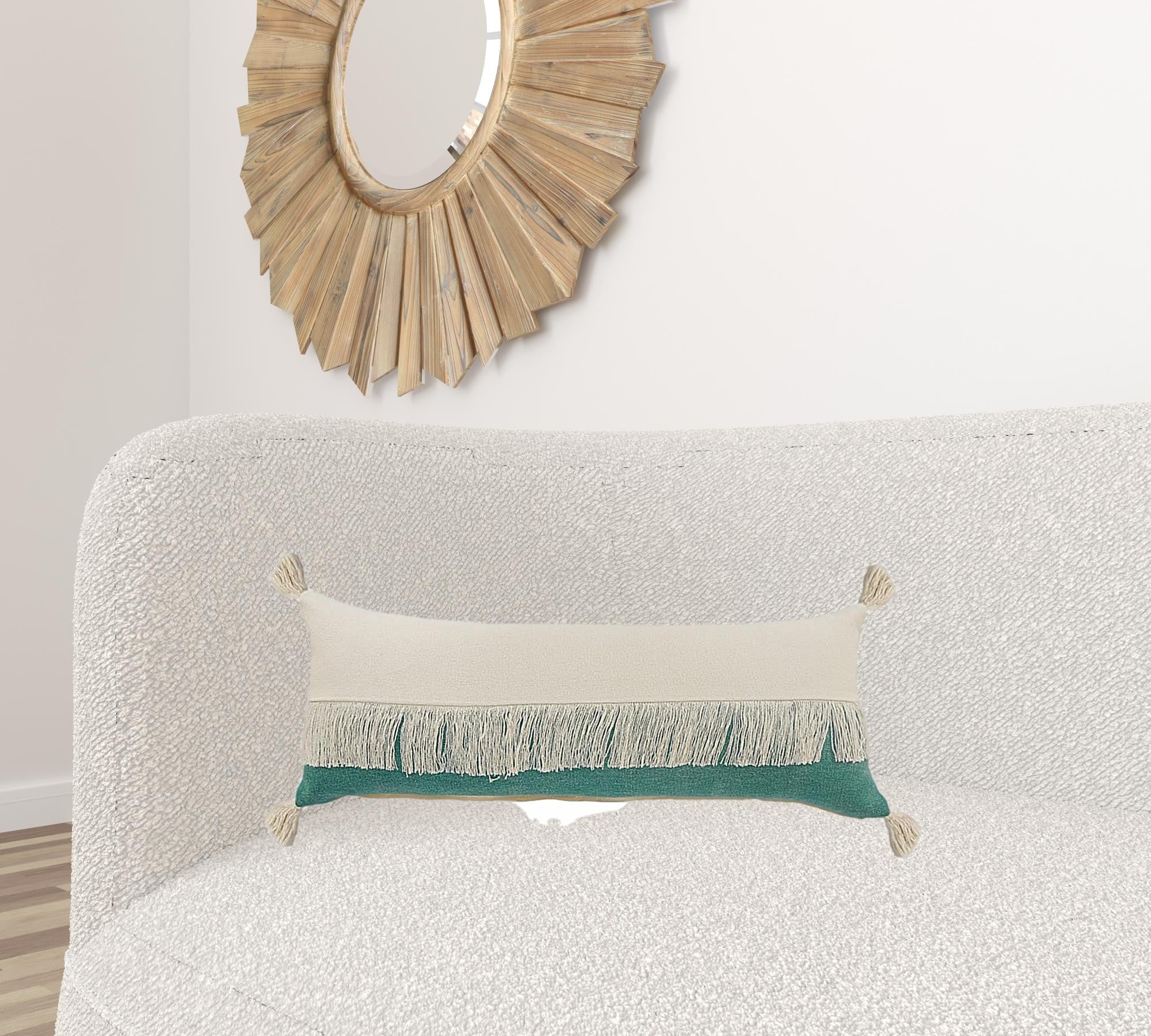 Juego de dos cojines de algodón 100% con cremallera azul de 20" x 20"