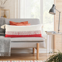 Juego de dos cojines de algodón 100% con cremallera azul de 20