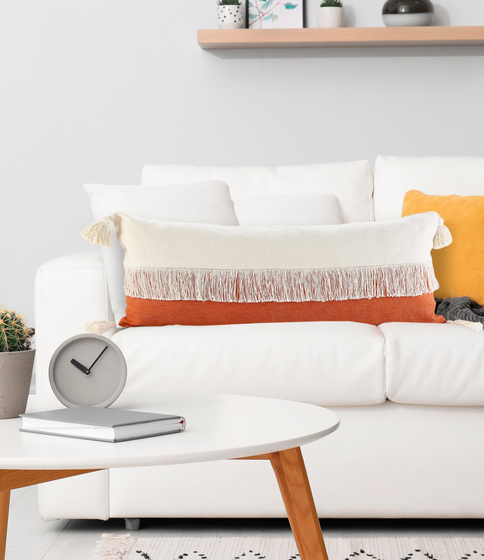 Juego de dos cojines de algodón 100% con cremallera azul de 20" x 20"