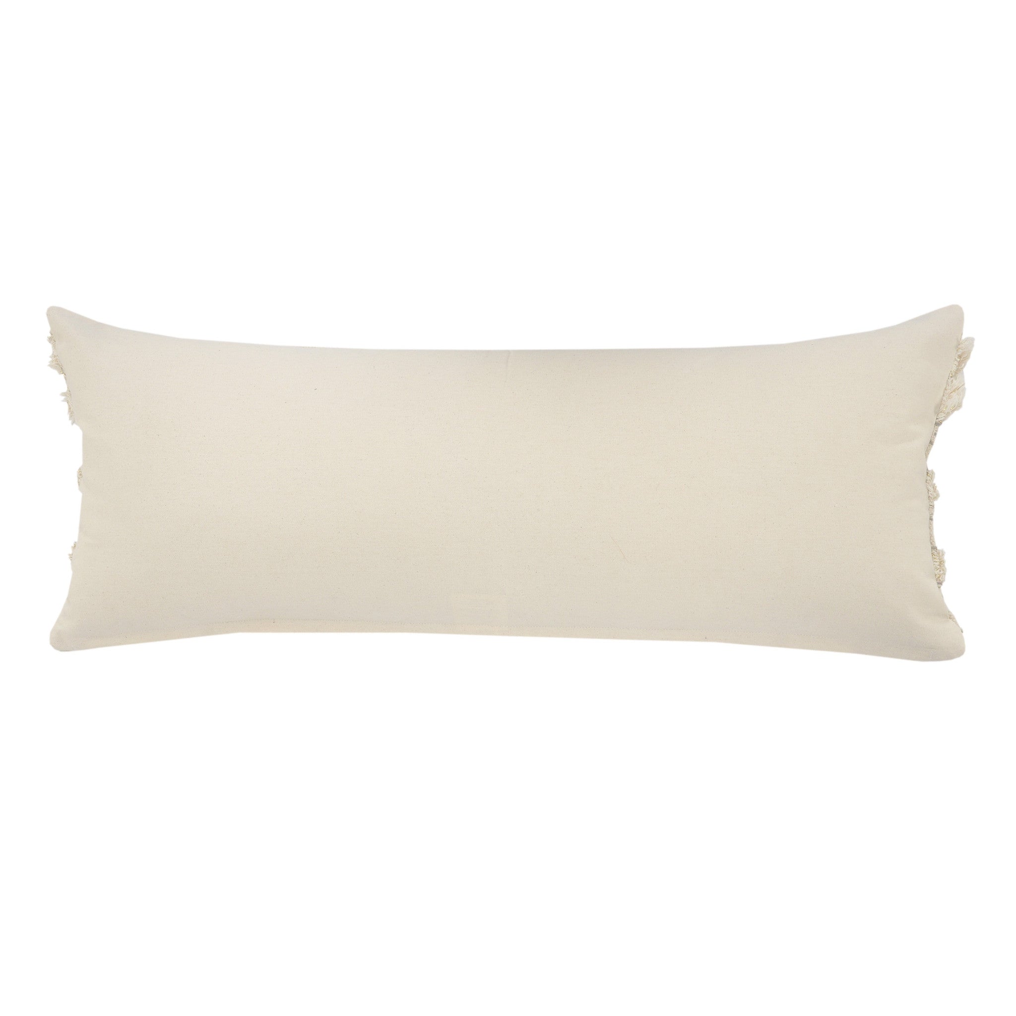 兩件套 20" X 20" 奶油色條紋拉鍊 100% 純棉抱枕