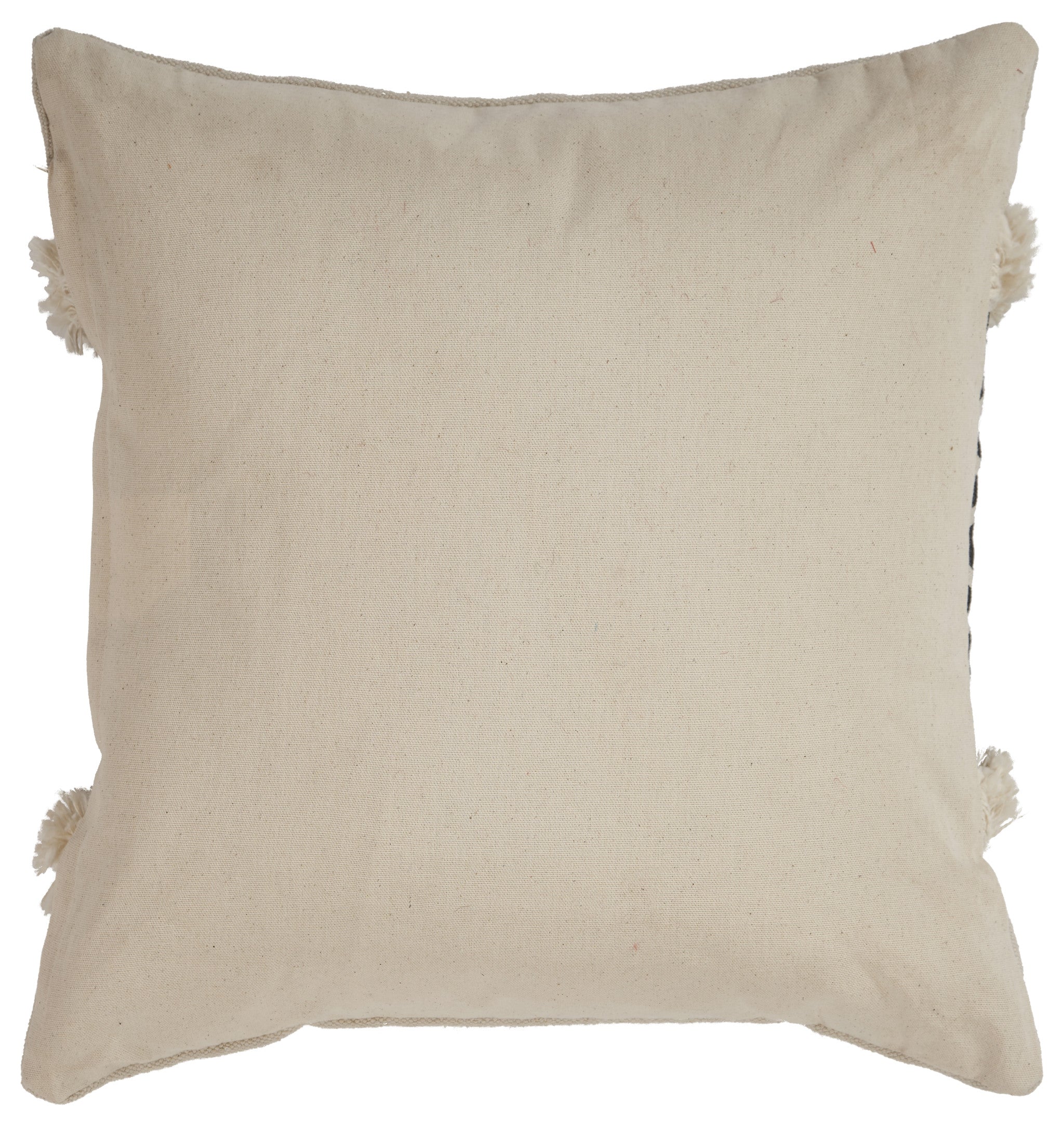 Set Of Two 18" X 18" Black Geometric Zippered 100% Cotton Throw Pillow