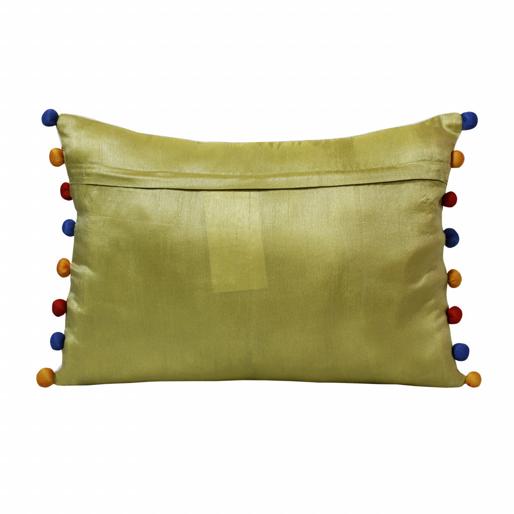 Set Of Two 14" X 20" Red Bird Animal Print Zippered Polyester Throw Pillow