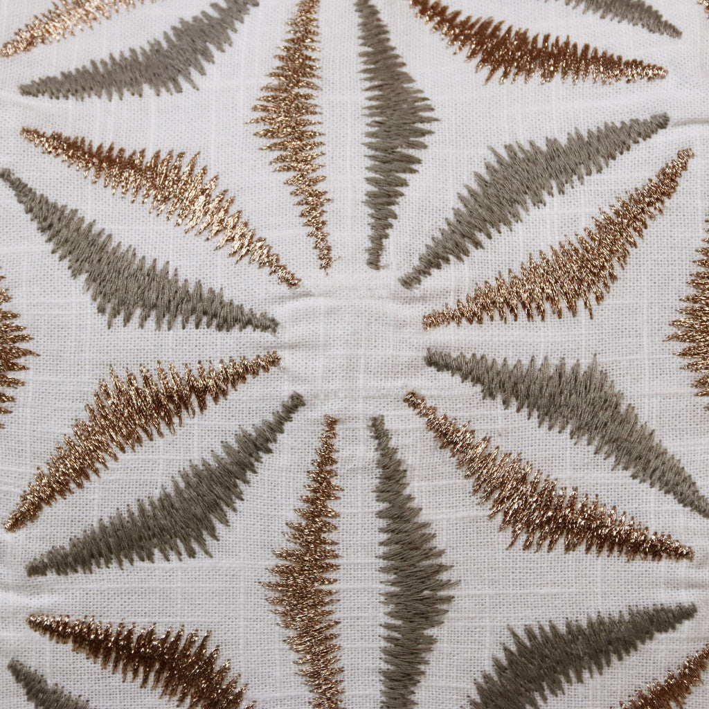 Set Of Two 14" X 20" Gray Geometric Zippered 100% Cotton Throw Pillow