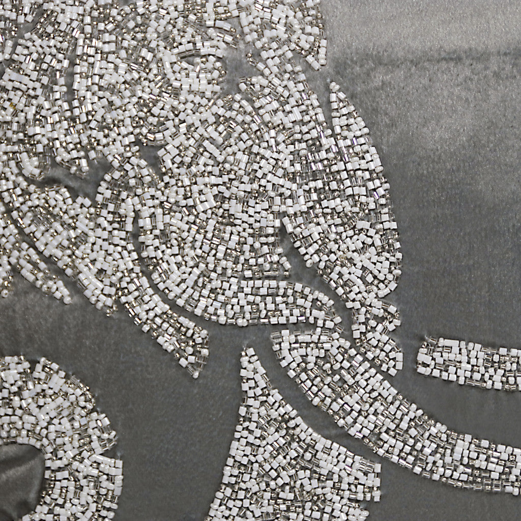 Set Of Two 20" X 20" Gray Elephant Animal Print Zippered Polyester Throw Pillow