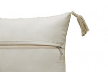 兩個裝 14 英寸 X 20 英寸棕褐色抽象拉鍊 100% 棉抱枕