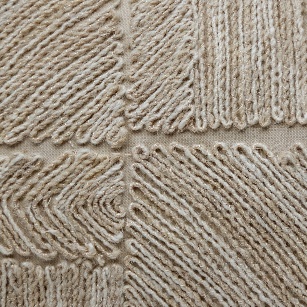 兩個裝 14 英寸 X 20 英寸棕褐色抽象拉鍊 100% 棉抱枕