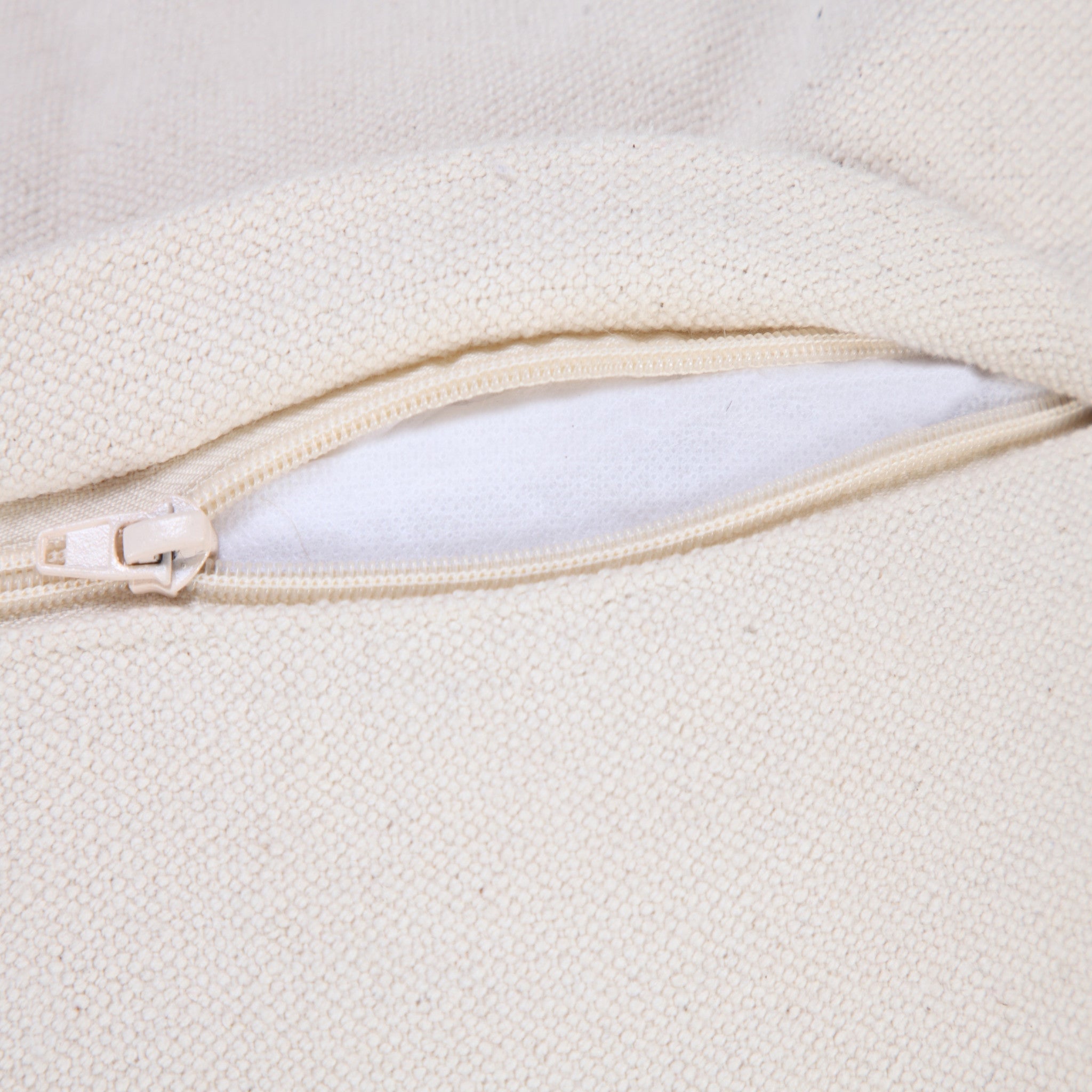 Set Of Two 20" X 20" Tan Striped Zippered Jute Throw Pillow