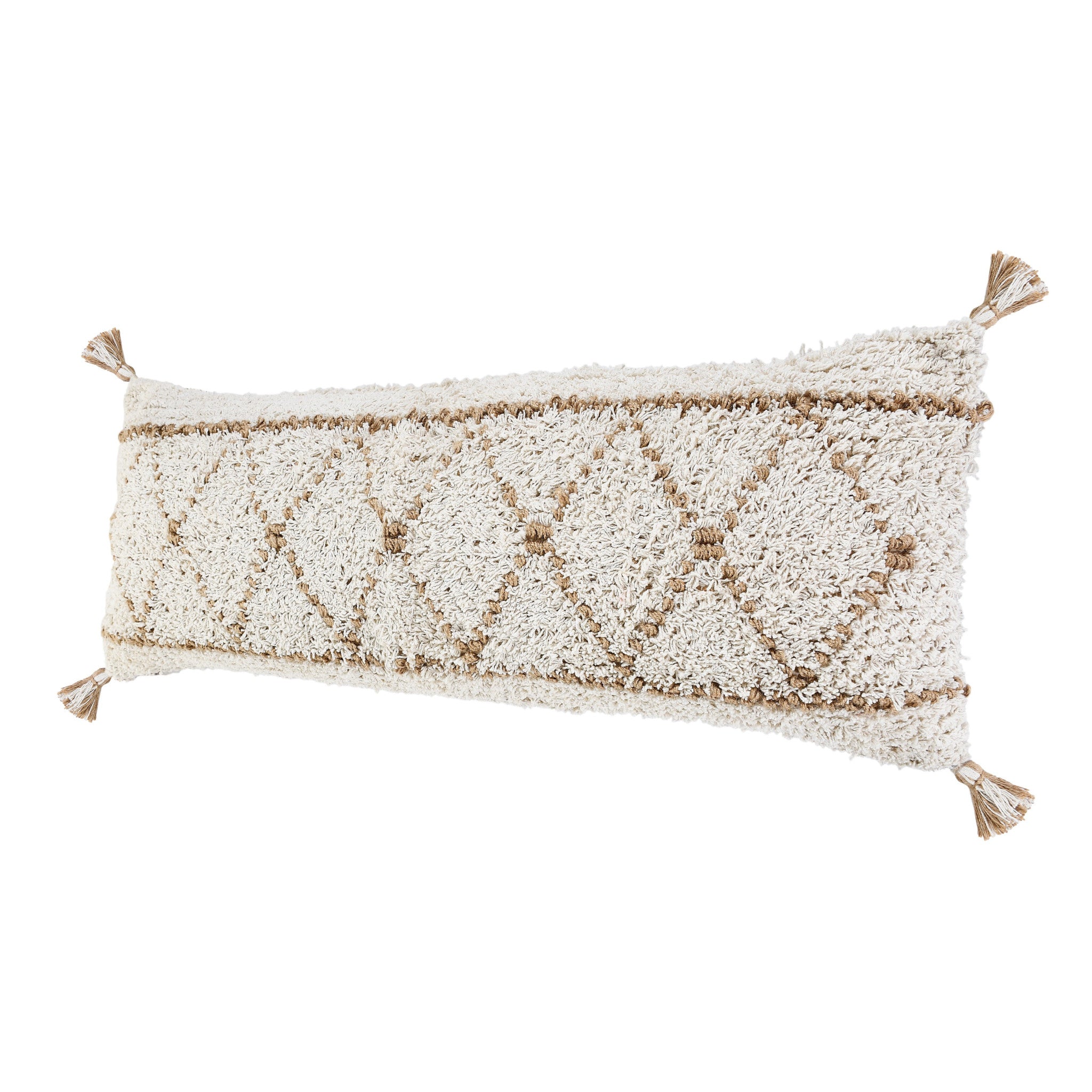 White Geometric Zippered 100% Cotton Throw Pillow Set Of Two 20" X 20"