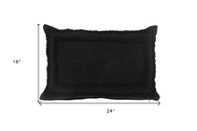 Black Geometric Zippered 100% Cotton Throw Pillow Set Of Two 20